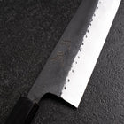 Gyuto Blue Super Kurouchi Damascus Buffalo Ebony Handle 210mm (8.3”)-[Musashi]-[Japanese-Kitchen-Knives]