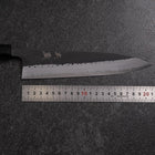 Gyuto Blue Super Kurouchi Damascus Buffalo Ebony Handle 210mm (8.3”)-[Musashi]-[Japanese-Kitchen-Knives]