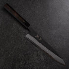 Gyuto Blue Super Kurouchi Damascus Buffalo Ebony Handle 210mm (8.3”)-[Musashi]-[Japanese-Kitchen-Knives]