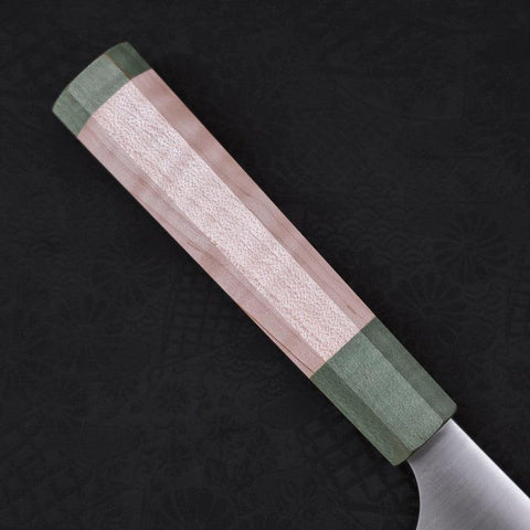 Gyuto Blue Super Polished Maple Green Handle 240mm-[Musashi]-[Japanese-Kitchen-Knives]