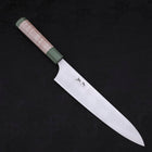 Gyuto Blue Super Polished Maple Green Handle 240mm-[Musashi]-[Japanese-Kitchen-Knives]