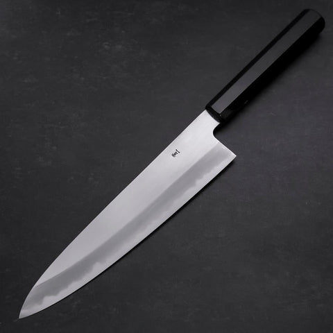Gyuto Blue Steel #1 Kasumi Buffalo Ebony Handle 240mm-[Musashi]-[Japanese-Kitchen-Knives]