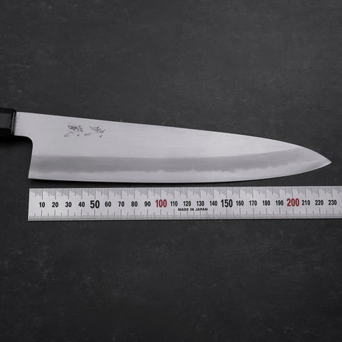 Gyuto Blue Steel #1 Kasumi Buffalo Ebony Handle 240mm-[Musashi]-[Japanese-Kitchen-Knives]