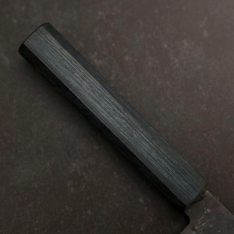 Gyuto Blue Steel #1 Kurouchi Dark Blue Urushi Handle 240mm-[Musashi]-[Japanese-Kitchen-Knives]