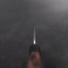 Gyuto Blue Steel #1 Suminagashi Buffalo Ebony Handle 180mm-[Musashi]-[Japanese-Kitchen-Knives]