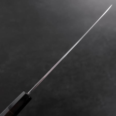Gyuto Blue Steel #1 Suminagashi Buffalo Ebony Handle 180mm-[Musashi]-[Japanese-Kitchen-Knives]