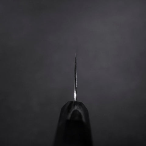 Gyuto Blue Steel #1 Suminagashi Buffalo Ebony Handle 240mm-[Musashi]-[Japanese-Kitchen-Knives]