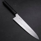 Gyuto Blue Steel #1 Suminagashi Buffalo Ebony Handle 240mm-[Musashi]-[Japanese-Kitchen-Knives]