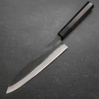 Gyuto Blue Steel #2 Chokin Kurouchi Sakura Fuji Buffalo Ebony Handle 210mm-[Musashi]-[Japanese-Kitchen-Knives]