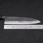 Gyuto Blue Steel #2 Kurouchi Black Ishime Urushi Handle 210M-[Musashi]-[Japanese-Kitchen-Knives]