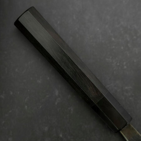 Gyuto Blue Steel #2 Kurouchi Buffalo Ebony Handle 210mm-[Musashi]-[Japanese-Kitchen-Knives]