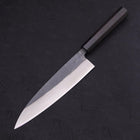 Gyuto Blue Steel #2 Kurouchi Damascus Buffalo Ebony Handle 210mm-[Musashi]-[Japanese-Kitchen-Knives]