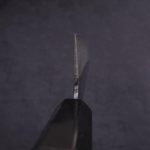 Gyuto Blue Steel #2 Kurouchi Damascus Buffalo Ebony Handle 210mm-[Musashi]-[Japanese-Kitchen-Knives]