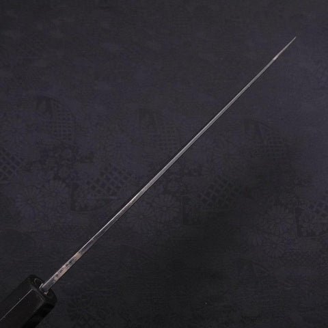 Gyuto Blue Steel #2 Kurouchi Damascus Buffalo Ebony Handle 210mm-[Musashi]-[Japanese-Kitchen-Knives]