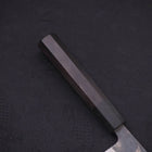 Gyuto Blue Steel #2 Kurouchi Damascus Buffalo Ebony Handle 210mm-[Musashi]-[Japanese-Kitchen-Knives]