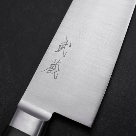 Gyuto Molybdenum Polished Western Black Handle 180mm-[Musashi]-[Japanese-Kitchen-Knives]
