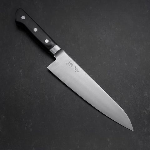 Gyuto Molybdenum Polished Western Black Handle 180mm-[Musashi]-[Japanese-Kitchen-Knives]
