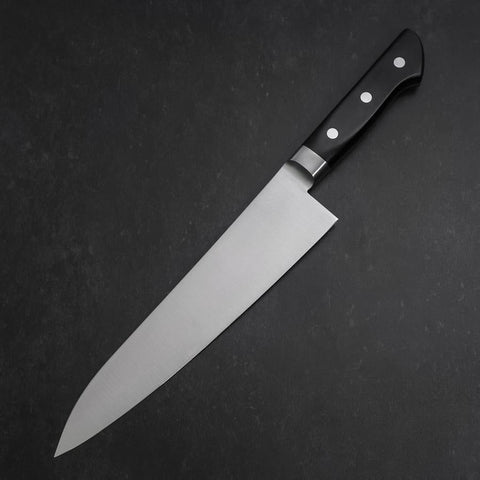 Gyuto Molybdenum Polished Western Black Handle 210mm-[Musashi]-[Japanese-Kitchen-Knives]