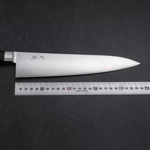 Gyuto Molybdenum Polished Western Black Handle 240mm (9.4”)-[Musashi]-[Japanese-Kitchen-Knives]