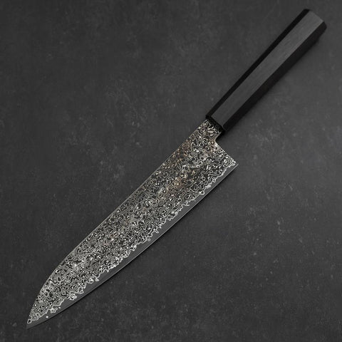 Gyuto SG-2 Black Nickel Damascus Ebony Handle 210mm (8.3”)-[Musashi]-[Japanese-Kitchen-Knives]
