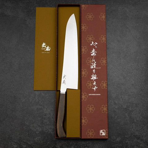 Gyuto SG-2 Damascus Western Golden Ebony Handle 240mm-[Musashi]-[Japanese-Kitchen-Knives]