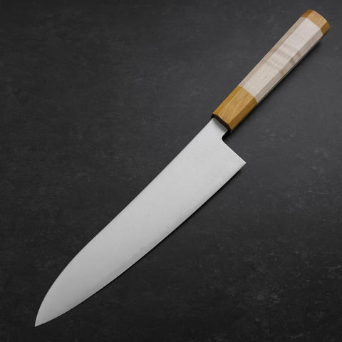 Gyuto SG-2 Polished Yellow Maple Handle 210mm-[Musashi]-[Japanese-Kitchen-Knives]