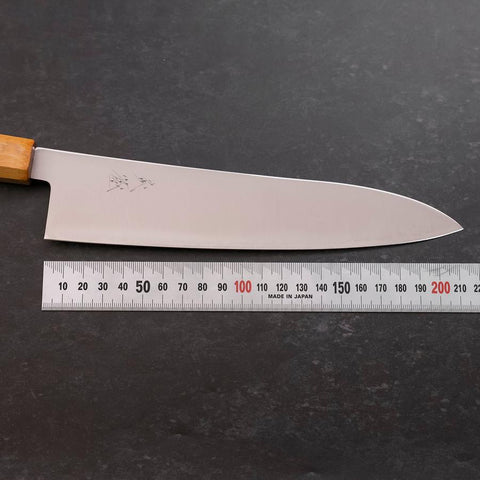Gyuto SG-2 Polished Yellow Maple Handle 210mm-[Musashi]-[Japanese-Kitchen-Knives]