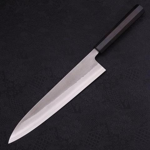 Gyuto SKD11 Nashiji Buffalo Ebony Handle 240mm-[Musashi]-[Japanese-Kitchen-Knives]