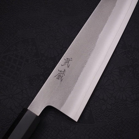Gyuto SKD11 Nashiji Buffalo Ebony Handle 240mm-[Musashi]-[Japanese-Kitchen-Knives]