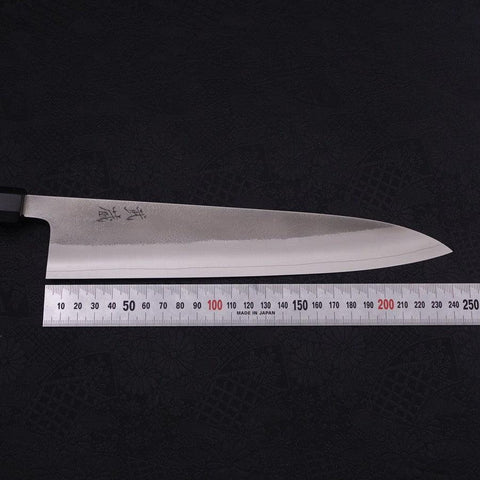 Gyuto SKD11 Nashiji Buffalo Ebony Handle 240mm-[Musashi]-[Japanese-Kitchen-Knives]