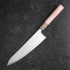 Gyuto SLD Mirror Buffalo Light Pink Maple Handle 210mm (8.3”)-[Musashi]-[Japanese-Kitchen-Knives]