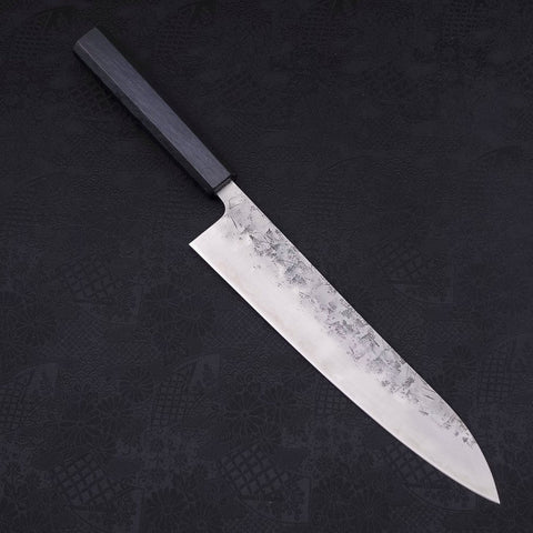 Gyuto SLD Nashiji Washi Dark Blue Urushi Handle 240mm (9.4”)-[Musashi]-[Japanese-Kitchen-Knives]