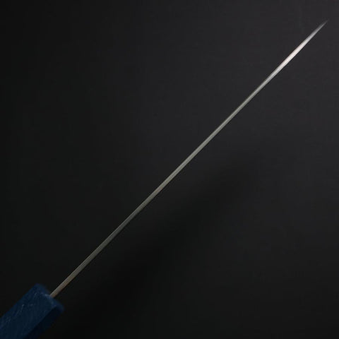Gyuto SLD Wave Nickel Damascus Blue Urushi Handle 180mm (7”)-[Musashi]-[Japanese-Kitchen-Knives]