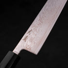 Gyuto SLD Wave Nickel Damascus Buffalo Teak Handle 210mm-[Musashi]-[Japanese-Kitchen-Knives]