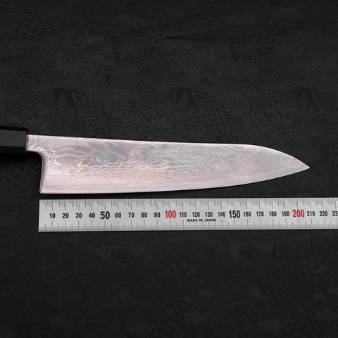 Gyuto SLD Wave Nickel Damascus Buffalo Wenge Handle 210mm-[Musashi]-[Japanese-Kitchen-Knives]