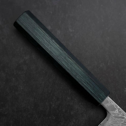 Gyuto SLD Wave Nickel Damascus Dark Blue Urushi Handle 240mm-[Musashi]-[Japanese-Kitchen-Knives]