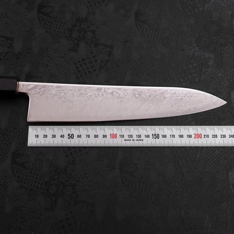 Gyuto SLD Wave Nickel Damascus Walnut Handle 240mm-[Musashi]-[Japanese-Kitchen-Knives]