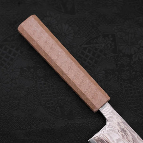 Gyuto SLD Wave Nickel Damascus White Urushi Handle 210mm-[Musashi]-[Japanese-Kitchen-Knives]