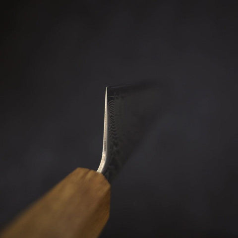 Gyuto SLD Wave Nickel Damascus Yaki Urushi Handle 240mm-[Musashi]-[Japanese-Kitchen-Knives]