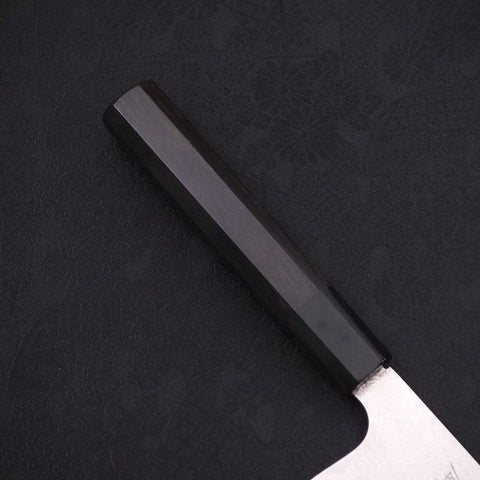 Gyuto Silver Steel #3 Damascus Buffalo Ebony Handle 240mm-[Musashi]-[Japanese-Kitchen-Knives]