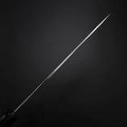 Gyuto Silver Steel #3 Mirror Honyaki Buffalo Ebony Handle 210mm (8.3”)-[Musashi]-[Japanese-Kitchen-Knives]