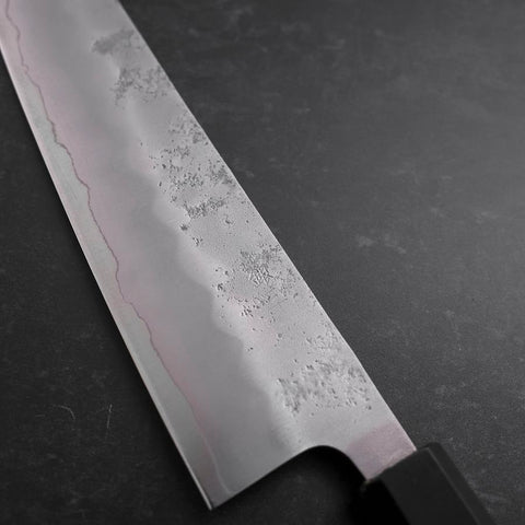Gyuto Silver Steel #3 Nashiji Buffalo Walnut Handle 210mm-[Musashi]-[Japanese-Kitchen-Knives]