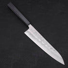 Gyuto Silver Steel #3 Nashiji Dark Blue Urushi Handle 210mm-[Musashi]-[Japanese-Kitchen-Knives]