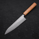 Gyuto Silver Steel #3 Nashiji Oak Handle 180mm-[Musashi]-[Japanese-Kitchen-Knives]