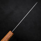 Gyuto Silver Steel #3 Nashiji Oak Handle 180mm-[Musashi]-[Japanese-Kitchen-Knives]