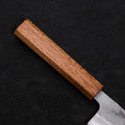 Gyuto Silver Steel #3 Nashiji Oak Handle 180mm-[Musashi]-[Japanese-Kitchen-Knives]