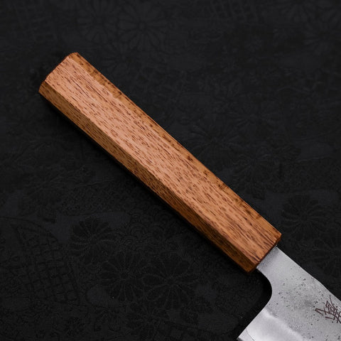 Gyuto Silver Steel #3 Nashiji Oak Handle 180mm-[Musashi]-[Japanese-Kitchen-Knives]