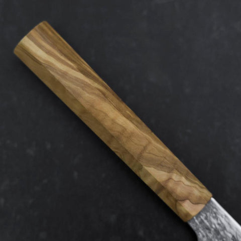 Gyuto Silver Steel #3 Nashiji Olive Handle 150mm-[Musashi]-[Japanese-Kitchen-Knives]
