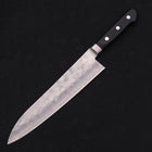 Gyuto Silver Steel #3 Nashiji Western Black Handle 210mm (8.3”)-[Musashi]-[Japanese-Kitchen-Knives]