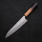Gyuto Silver Steel #3 Nashiji Yaki Urushi Handle 180mm-[Musashi]-[Japanese-Kitchen-Knives]